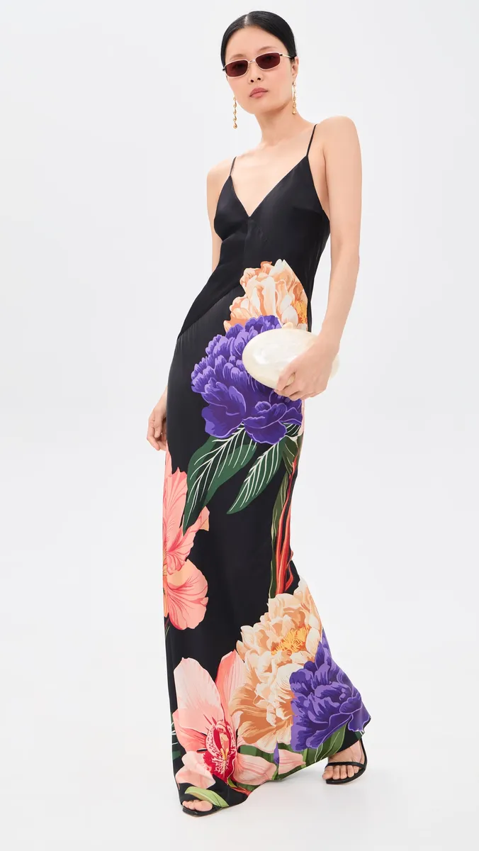 Borgo de Nor Olive Crepe Satin Dress | Thumbnail 5 Borgo de Nor Olive Crepe Satin Dress | Thumbnail 5