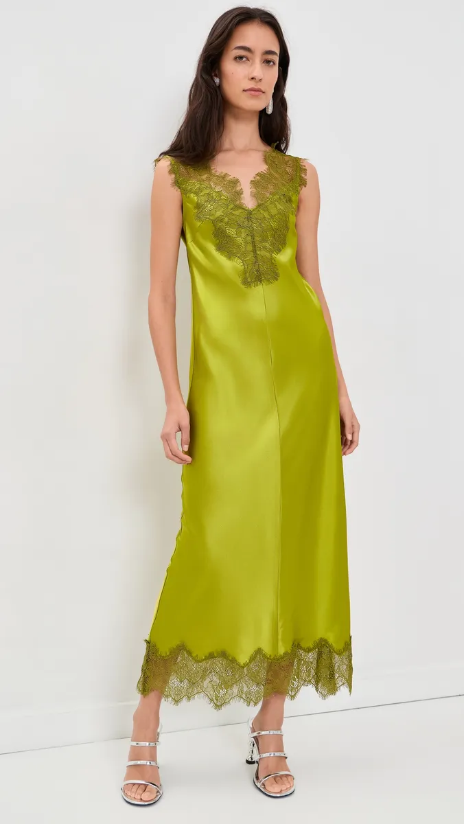 SIMONMILLER Bea Satin Lace Midi Dress | Thumbnail 2 SIMONMILLER Bea Satin Lace Midi Dress | Thumbnail 2