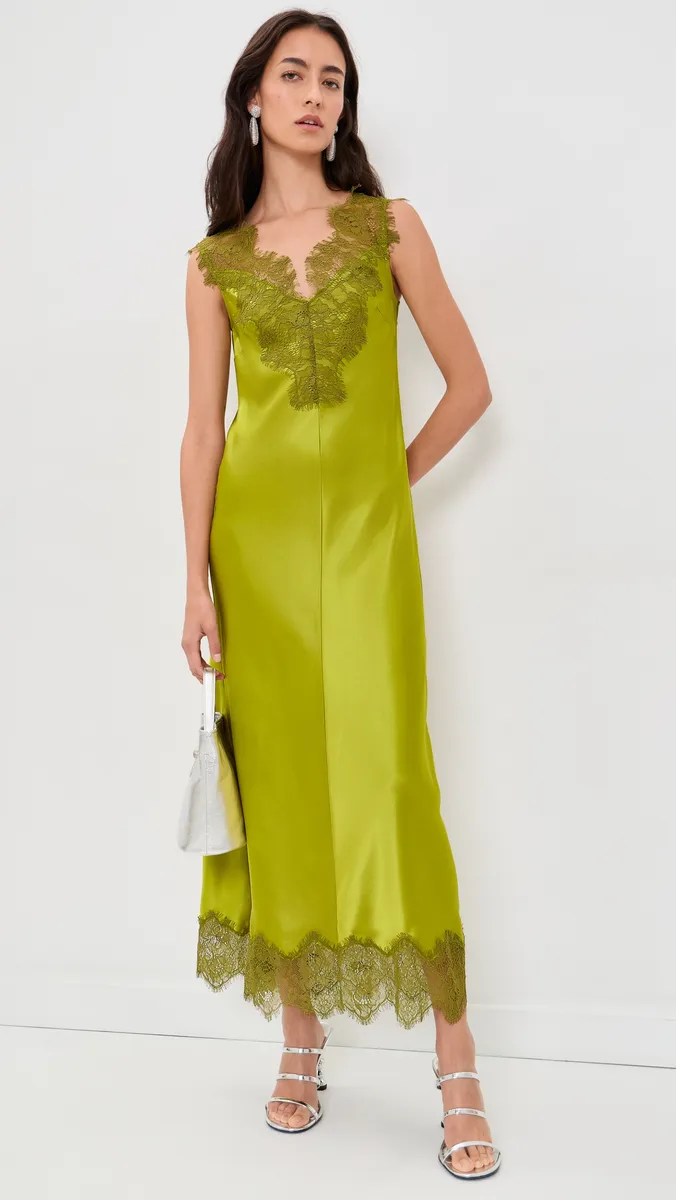 SIMONMILLER Bea Satin Lace Midi Dress | Thumbnail 5 SIMONMILLER Bea Satin Lace Midi Dress | Thumbnail 5