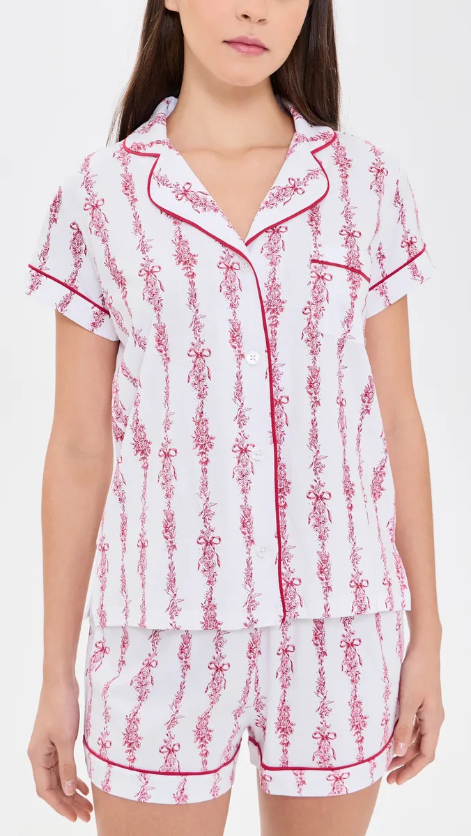 Petite Plume Pima Shortie Short Pajama Set | Thumbnail 2