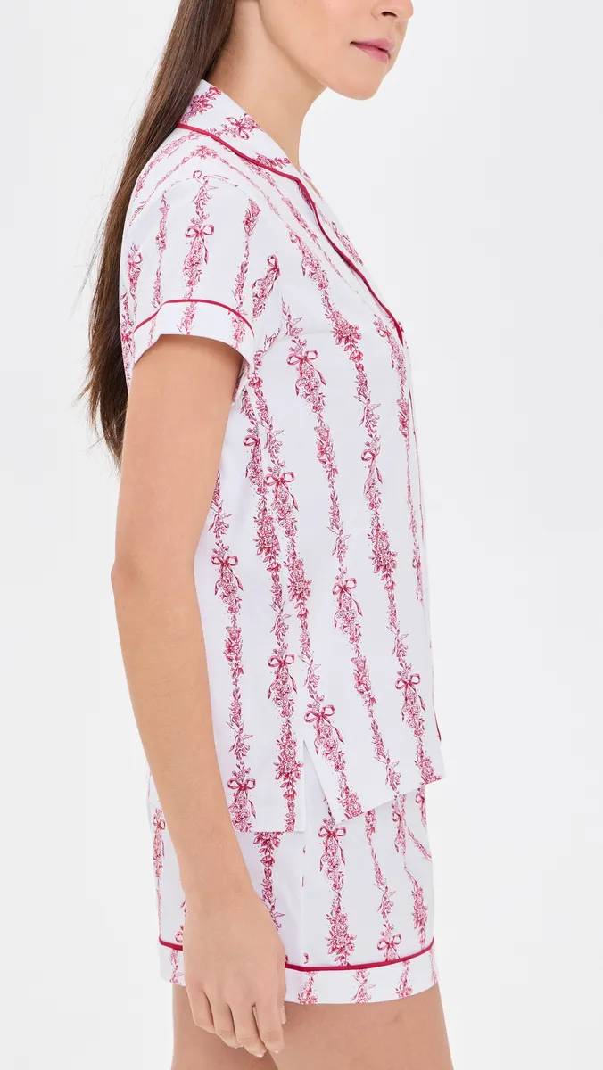 Petite Plume Pima Shortie Short Pajama Set | Thumbnail 4