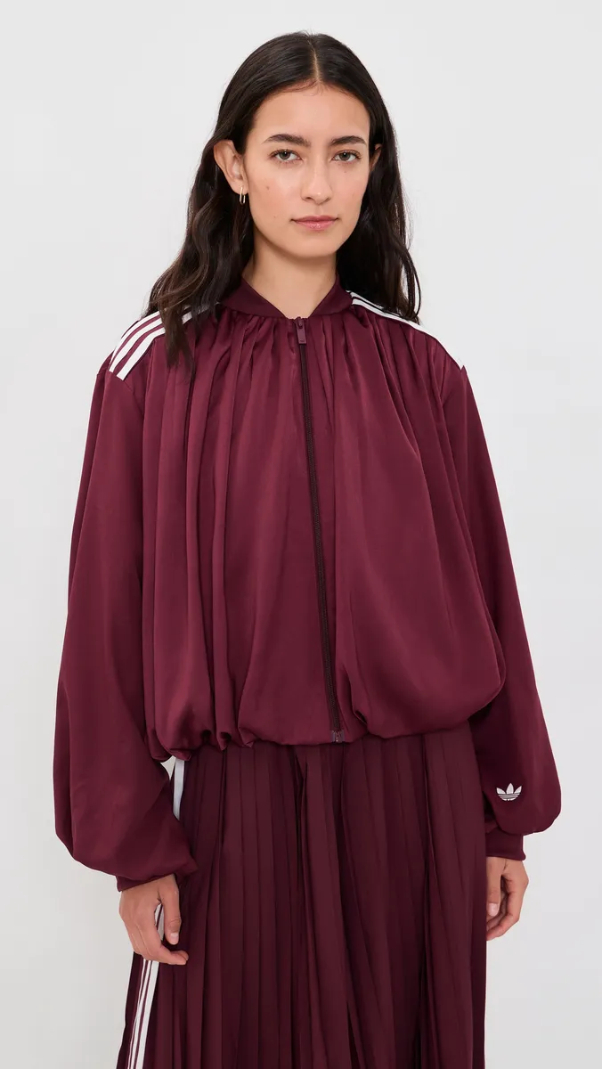 Adidas Satin Pleated Track Jacket | Thumbnail 2 Adidas Satin Pleated Track Jacket | Thumbnail 2