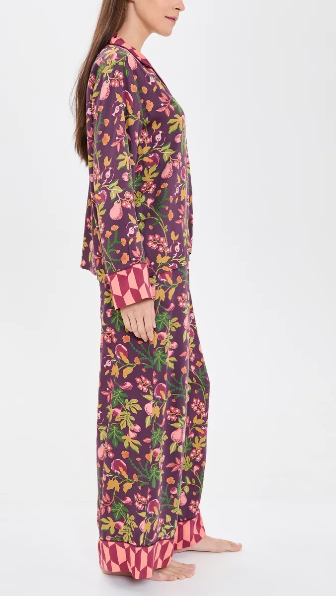 Printfresh Pomme & Poire Satin Soho Pajama Set | Thumbnail 4 Printfresh Pomme & Poire Satin Soho Pajama Set | Thumbnail 4