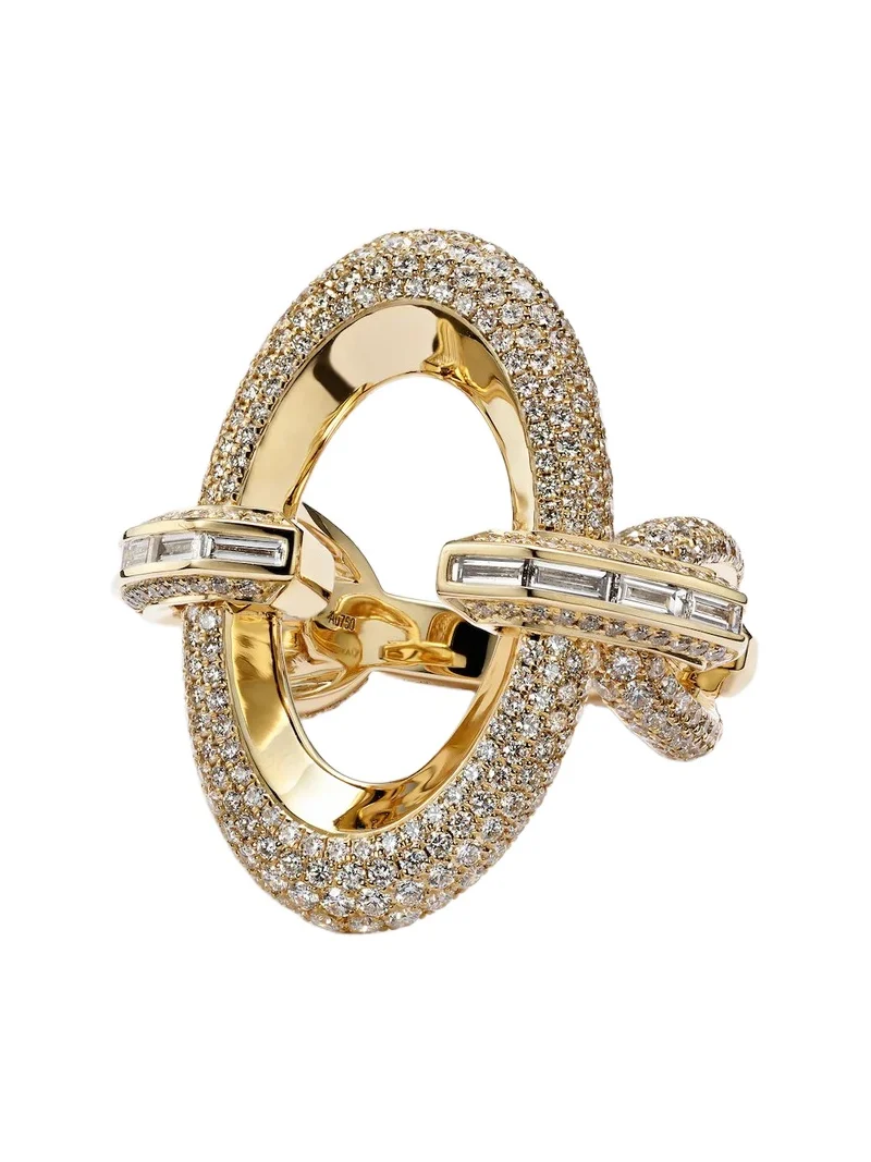 Messika Groove 18kt gold ring with diamonds