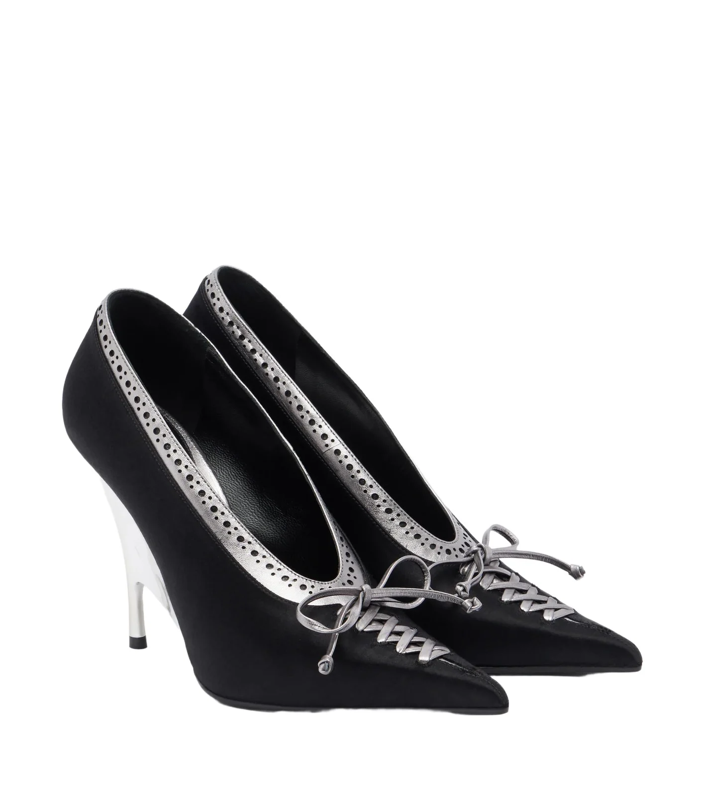 Alexander McQueen Koko leather and satin pumps