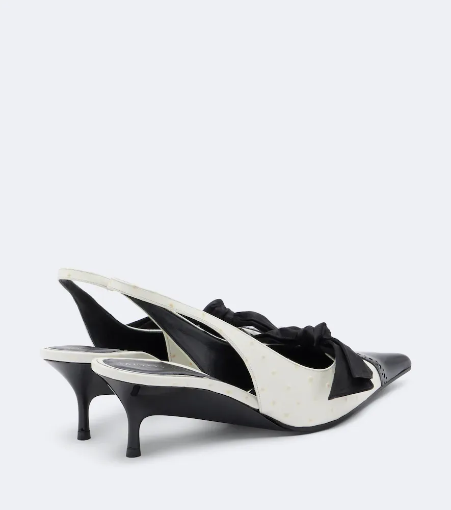 Alexander McQueen Koko bow-detail leather slingback pumps | Thumbnail 3 Alexander McQueen Koko bow-detail leather slingback pumps | Thumbnail 3