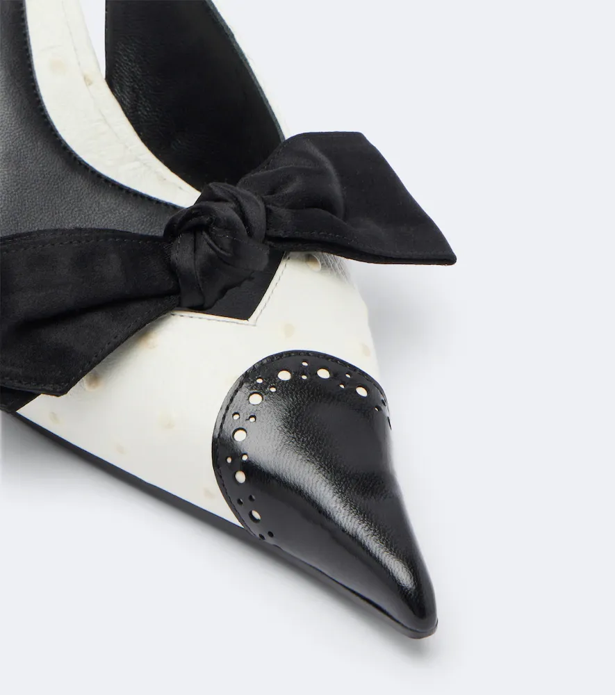 Alexander McQueen Koko bow-detail leather slingback pumps | Thumbnail 4 Alexander McQueen Koko bow-detail leather slingback pumps | Thumbnail 4