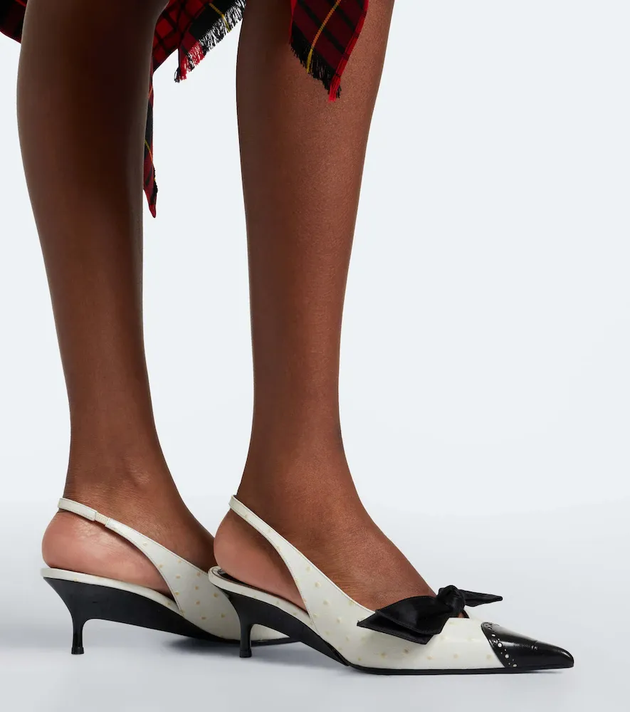 Alexander McQueen Koko bow-detail leather slingback pumps | Thumbnail 5 Alexander McQueen Koko bow-detail leather slingback pumps | Thumbnail 5
