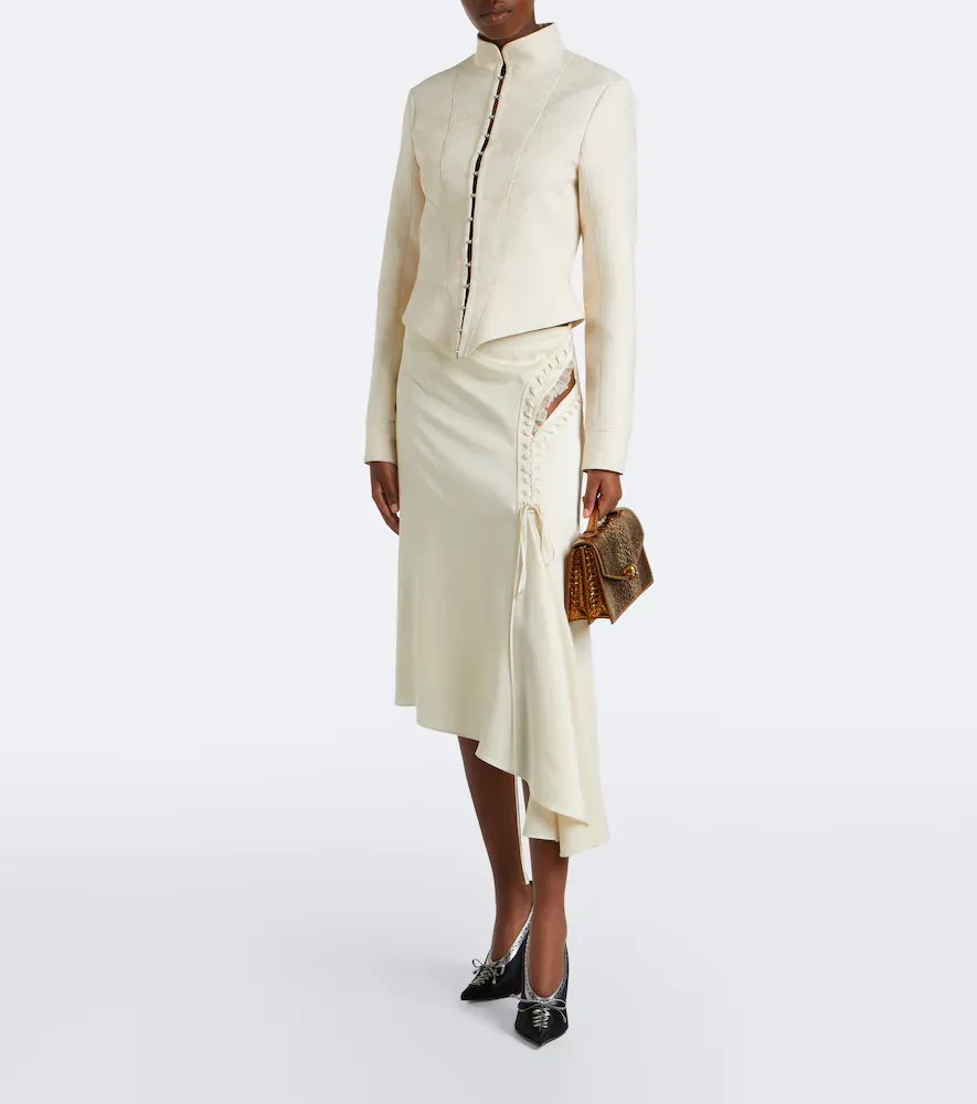 Alexander McQueen Asymmetric midi skirt | Thumbnail 2 Alexander McQueen Asymmetric midi skirt | Thumbnail 2