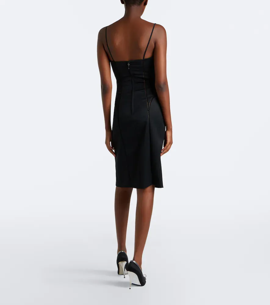 Alexander McQueen Paneled ruched wool cocktail dress | Thumbnail 2 Alexander McQueen Paneled ruched wool cocktail dress | Thumbnail 2