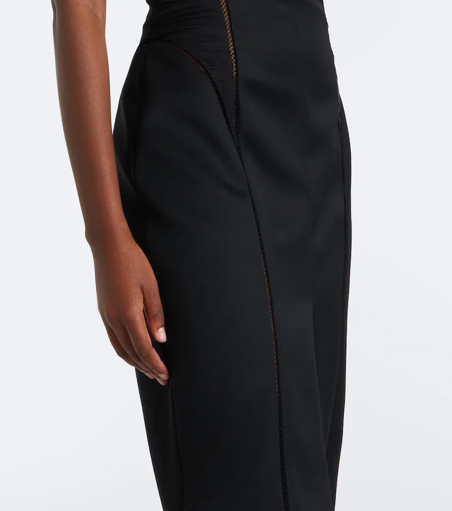 Alexander McQueen Paneled ruched wool cocktail dress | Thumbnail 3 Alexander McQueen Paneled ruched wool cocktail dress | Thumbnail 3