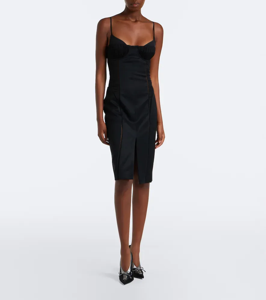Alexander McQueen Paneled ruched wool cocktail dress | Thumbnail 6 Alexander McQueen Paneled ruched wool cocktail dress | Thumbnail 6