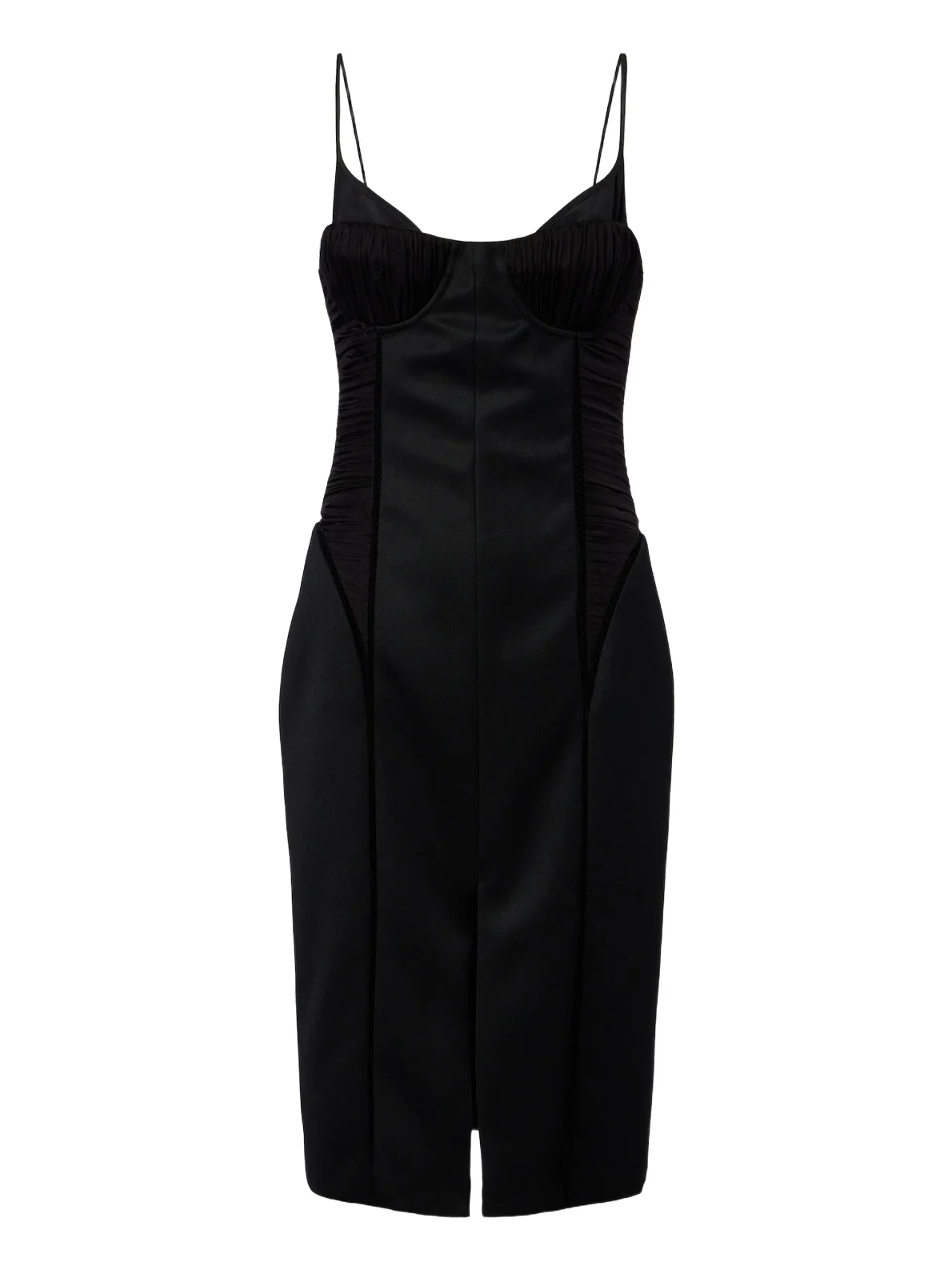 Alexander McQueen Paneled ruched wool cocktail dress