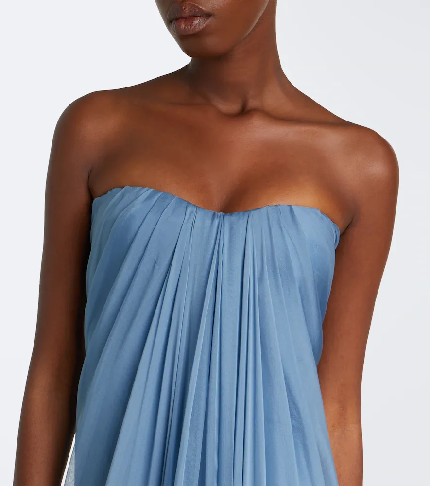Alexander McQueen Gathered silk gown | Thumbnail 3 Alexander McQueen Gathered silk gown | Thumbnail 3