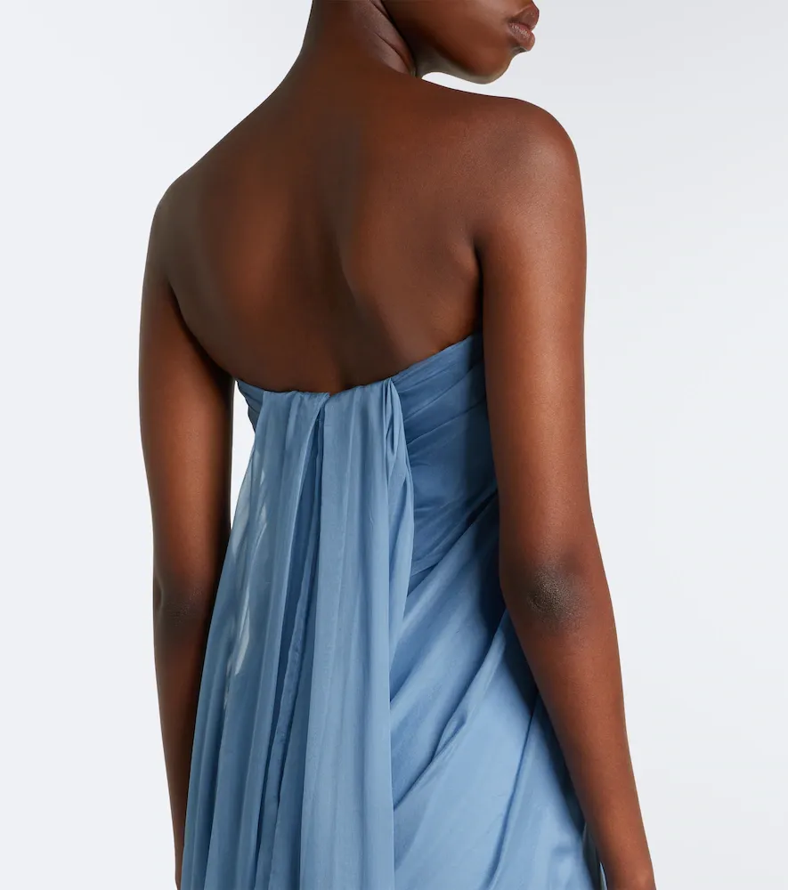 Alexander McQueen Gathered silk gown | Thumbnail 4 Alexander McQueen Gathered silk gown | Thumbnail 4