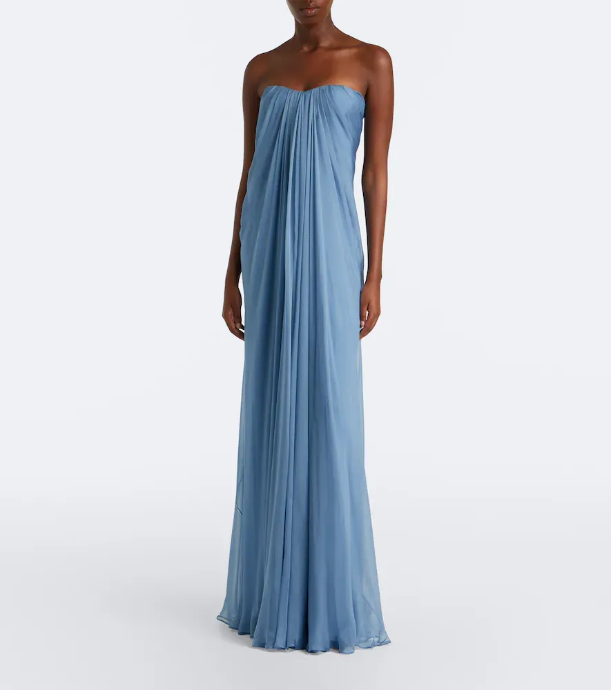 Alexander McQueen Gathered silk gown | Thumbnail 5 Alexander McQueen Gathered silk gown | Thumbnail 5