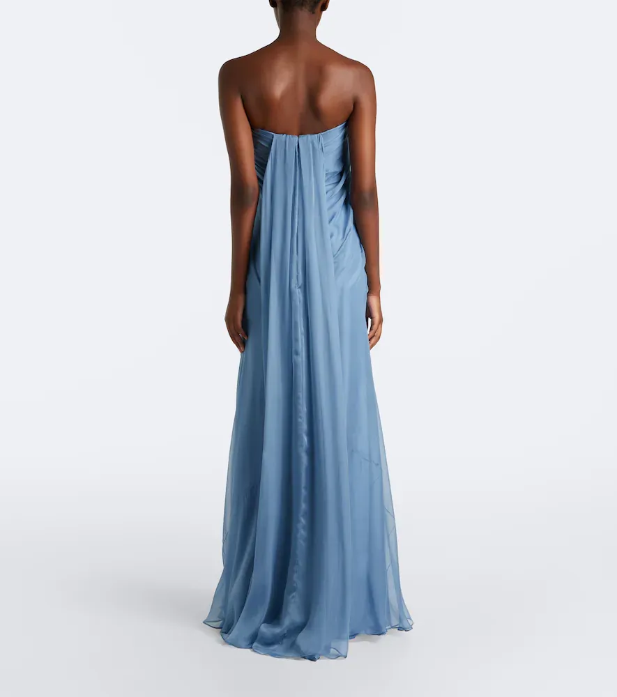 Alexander McQueen Gathered silk gown | Thumbnail 6 Alexander McQueen Gathered silk gown | Thumbnail 6