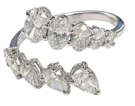 1.8ct Diamond 18K Gold Bypass Ring 1.8ct Diamond 18K Gold Bypass Ring
