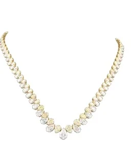 29.32ct Diamond 18K Gold Tennis Necklace 29.32ct Diamond 18K Gold Tennis Necklace