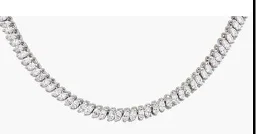 9.10ct Diamond 18K Gold Marquise Tennis Necklace 9.10ct Diamond 18K Gold Marquise Tennis Necklace
