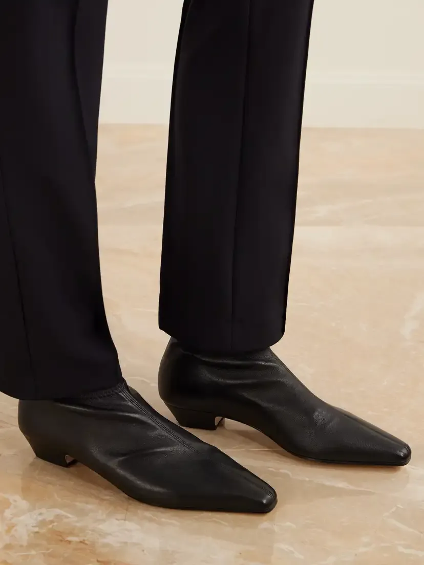 Jamie Haller The Stretch Low Paneled Leather Ankle Boots | Thumbnail 2 Jamie Haller The Stretch Low Paneled Leather Ankle Boots | Thumbnail 2