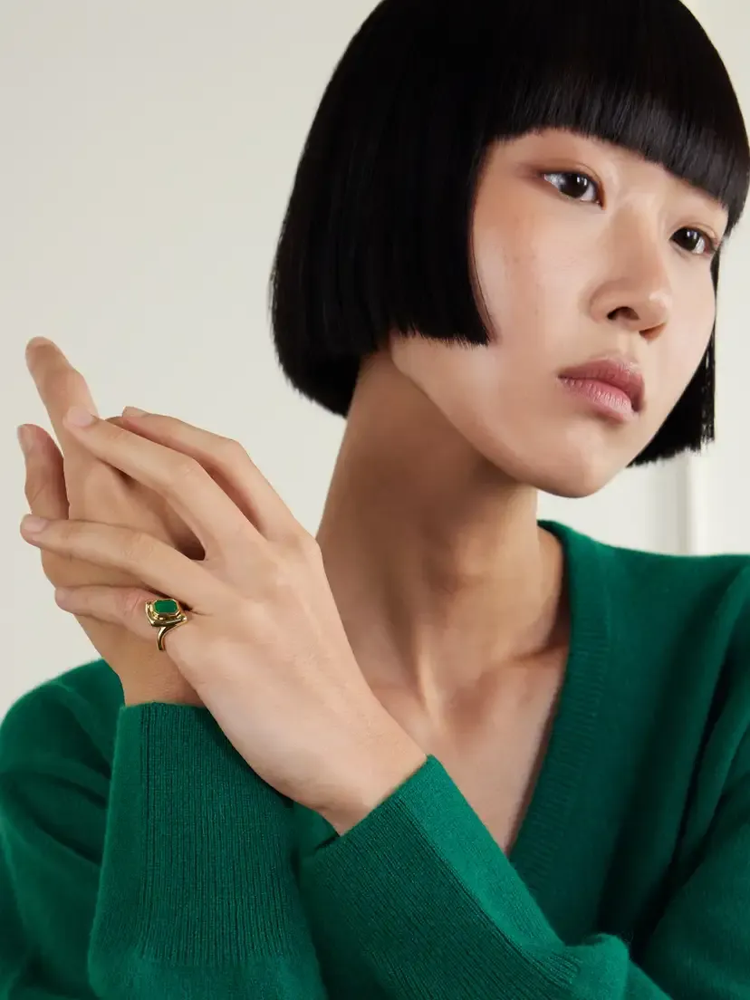 SHAY Zar 18-karat Gold, Emerald And Diamond Pinky Ring | Thumbnail 2 SHAY Zar 18-karat Gold, Emerald And Diamond Pinky Ring | Thumbnail 2
