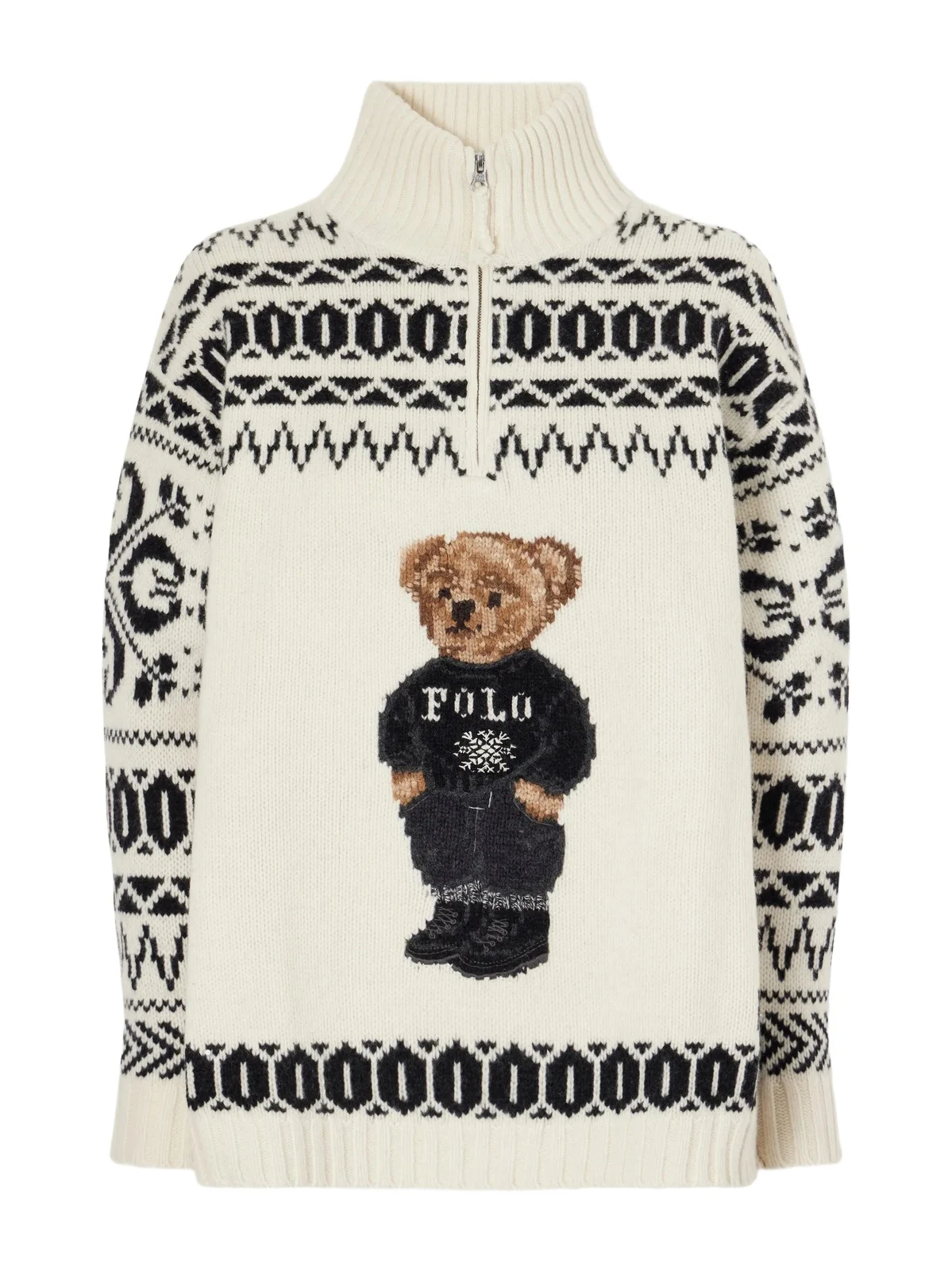 Embroidered Fair Isle Wool And Cashmere-blend Half-zip Sweater Embroidered Fair Isle Wool And Cashmere-blend Half-zip Sweater