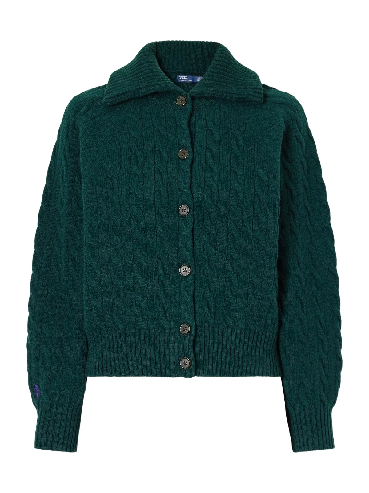 Cropped Cable-knit Wool And Cashmere-blend Cardigan - Green Cropped Cable-knit Wool And Cashmere-blend Cardigan - Green
