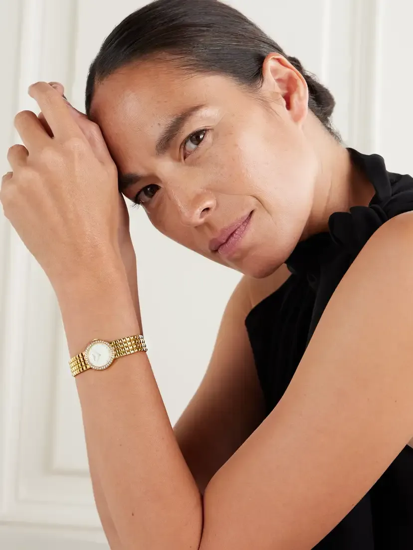 Stephanie Windsor + Patek Philippe Vintage 1980s Calatrava Mini Quartz-movement 18-karat Gold Diamond Watch, Ref. 4746j (6.25" Wrist) | Thumbnail 2 Stephanie Windsor + Patek Philippe Vintage 1980s Calatrava Mini Quartz-movement 18-karat Gold Diamond Watch, Ref. 4746j (6.25" Wrist) | Thumbnail 2