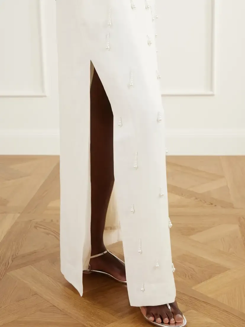 ANDRES OTALORA Velar Embellished Linen-woven Maxi Dress | Thumbnail 5 ANDRES OTALORA Velar Embellished Linen-woven Maxi Dress | Thumbnail 5