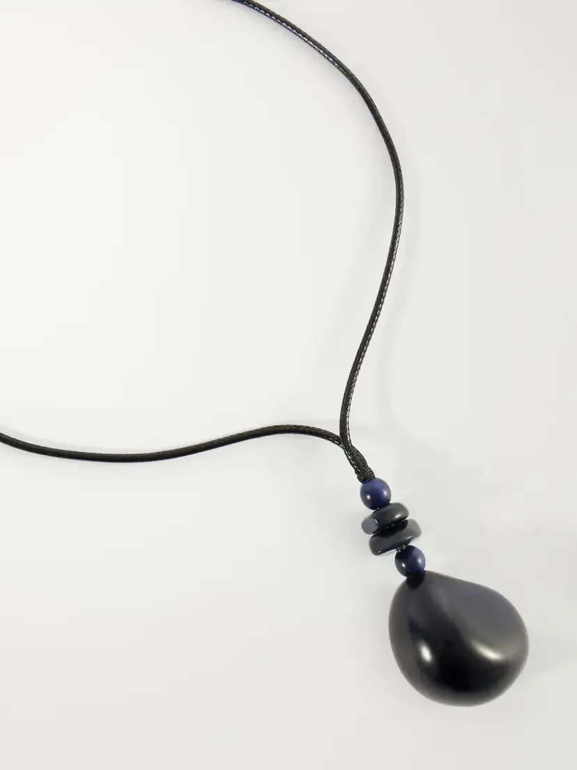 Hunting Season The Tagua Pendant Seed And Leather Necklace - Blue | Thumbnail 4 Hunting Season The Tagua Pendant Seed And Leather Necklace - Blue | Thumbnail 4