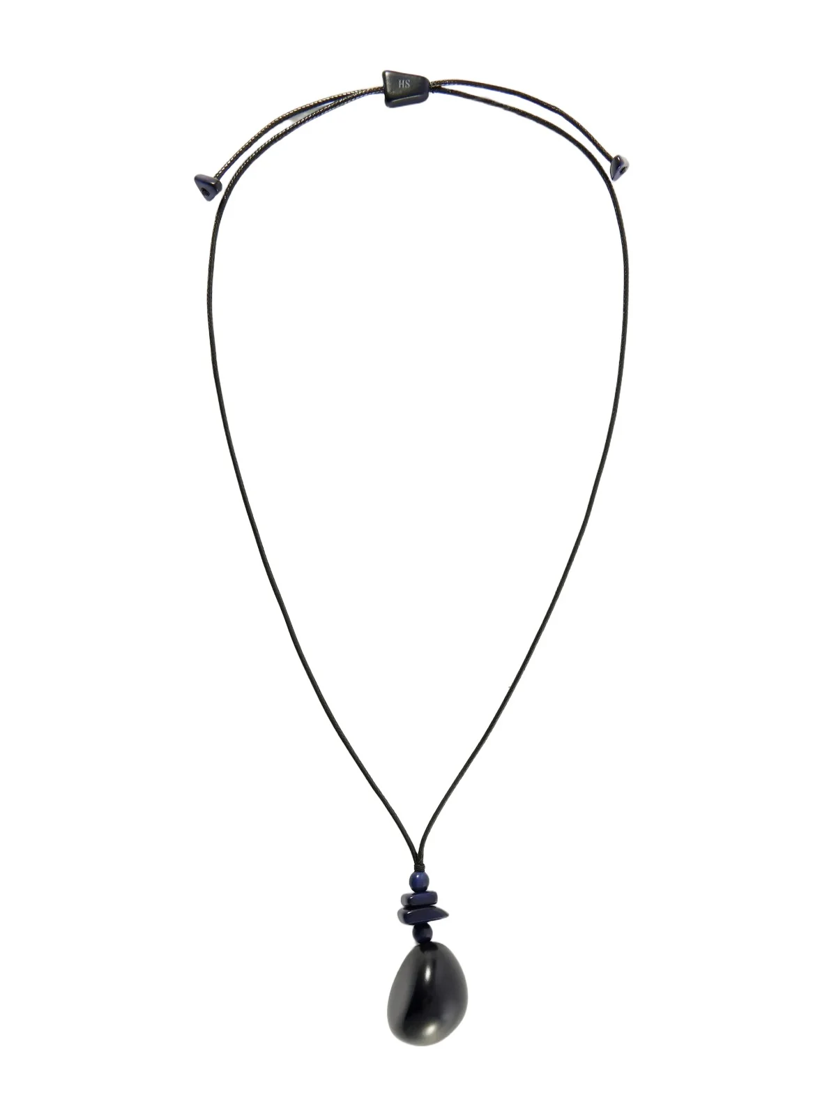 Hunting Season The Tagua Pendant Seed And Leather Necklace - Blue