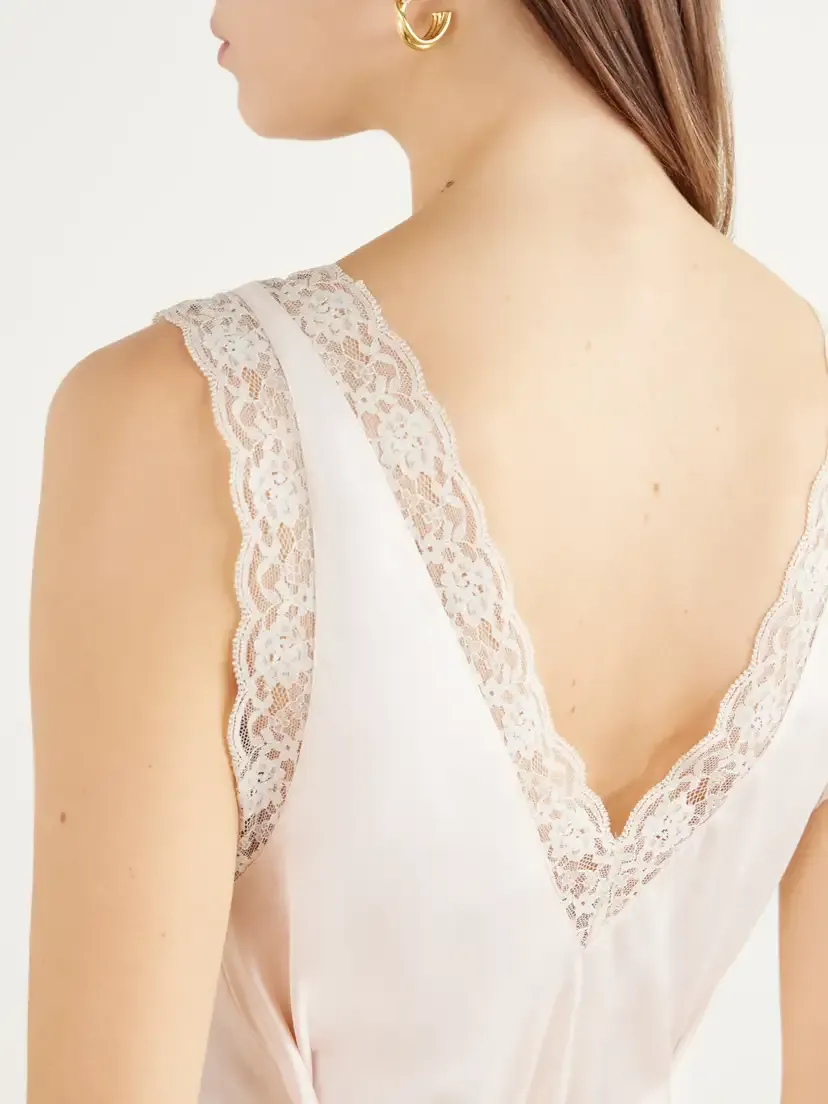 Posse Blake Lace-trimmed Silk-satin Maxi Dress | Thumbnail 4 Posse Blake Lace-trimmed Silk-satin Maxi Dress | Thumbnail 4