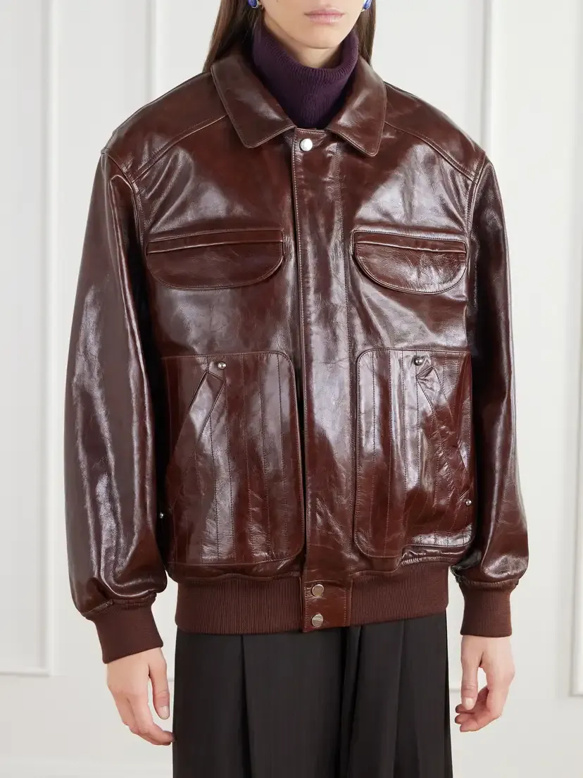 Rabanne Shearling-trimmed Leather Bomber Jacket | Thumbnail 6 Rabanne Shearling-trimmed Leather Bomber Jacket | Thumbnail 6