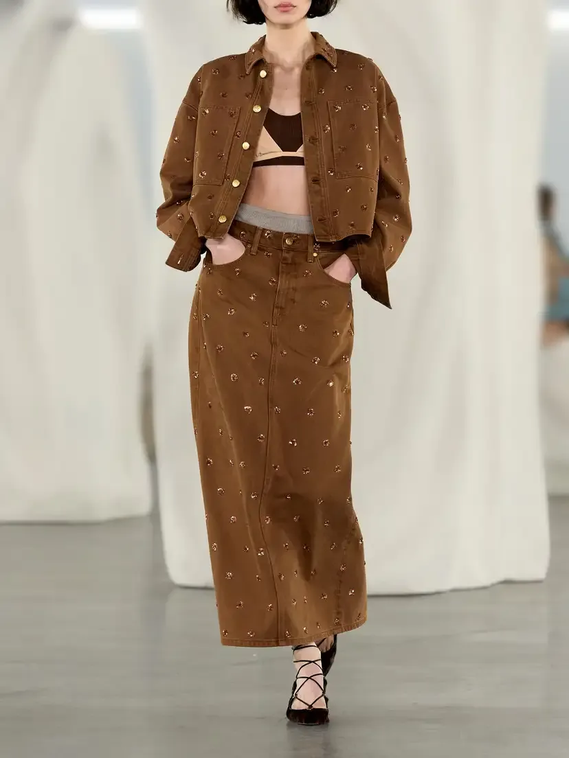 Ulla Johnson The Bobbi Cropped Sequin-embellished Denim Jacket | Thumbnail 6 Ulla Johnson The Bobbi Cropped Sequin-embellished Denim Jacket | Thumbnail 6
