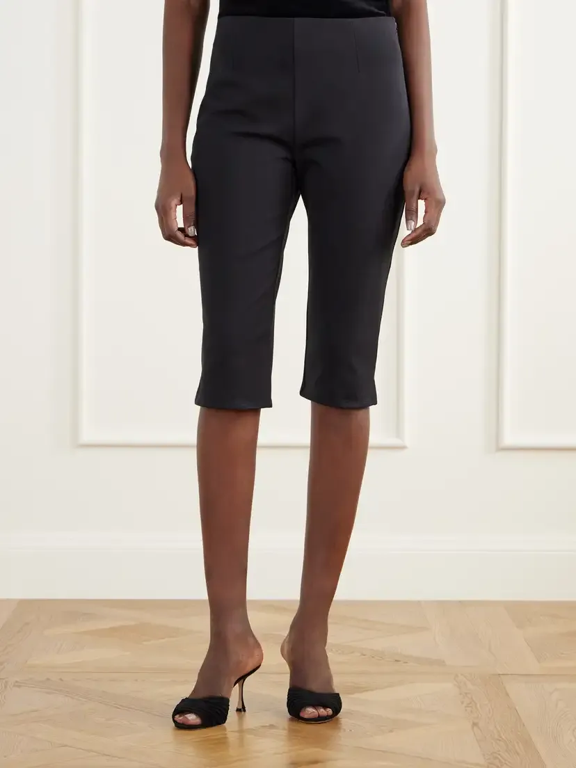 Posse Mina Stretch Cotton-velvet Slim-leg Capri Pants | Thumbnail 3 Posse Mina Stretch Cotton-velvet Slim-leg Capri Pants | Thumbnail 3