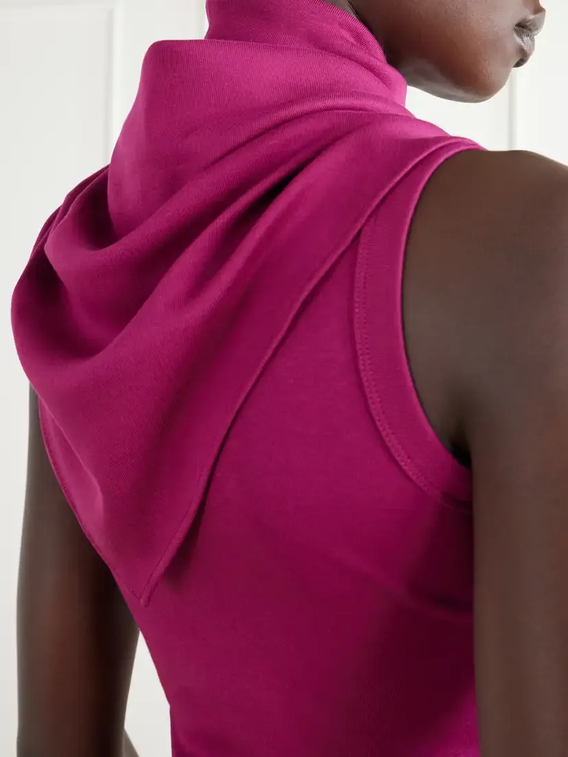 FLORE FLORE Flore Ribbed Organic Cotton-jersey Scarf | Thumbnail 3 FLORE FLORE Flore Ribbed Organic Cotton-jersey Scarf | Thumbnail 3