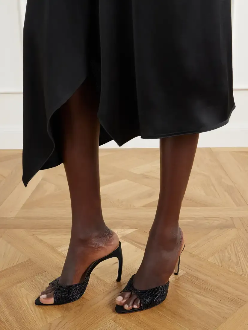 Victoria Beckham Harlow 100 Bead-embellished Satin Sandals | Thumbnail 2 Victoria Beckham Harlow 100 Bead-embellished Satin Sandals | Thumbnail 2