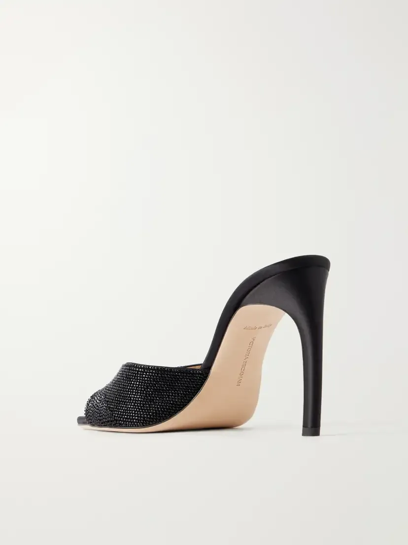 Victoria Beckham Harlow 100 Bead-embellished Satin Sandals | Thumbnail 3 Victoria Beckham Harlow 100 Bead-embellished Satin Sandals | Thumbnail 3