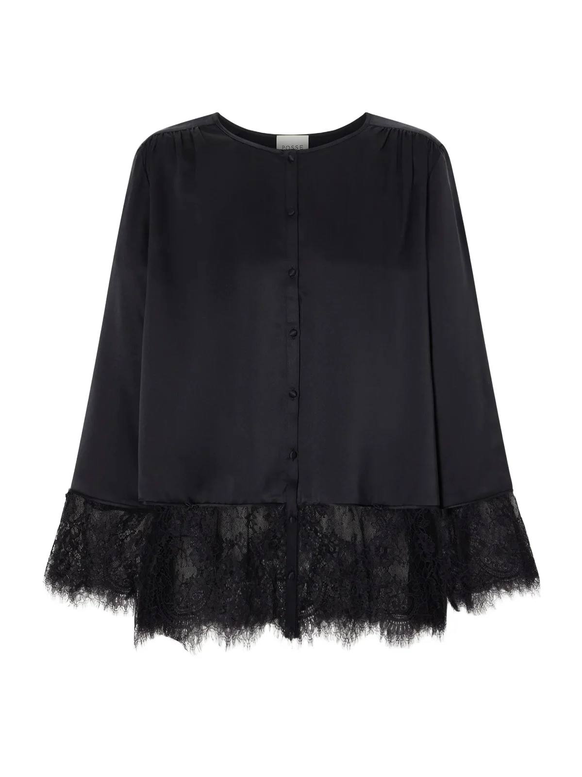Blake Lace-trimmed Silk-charmeuse Shirt Blake Lace-trimmed Silk-charmeuse Shirt