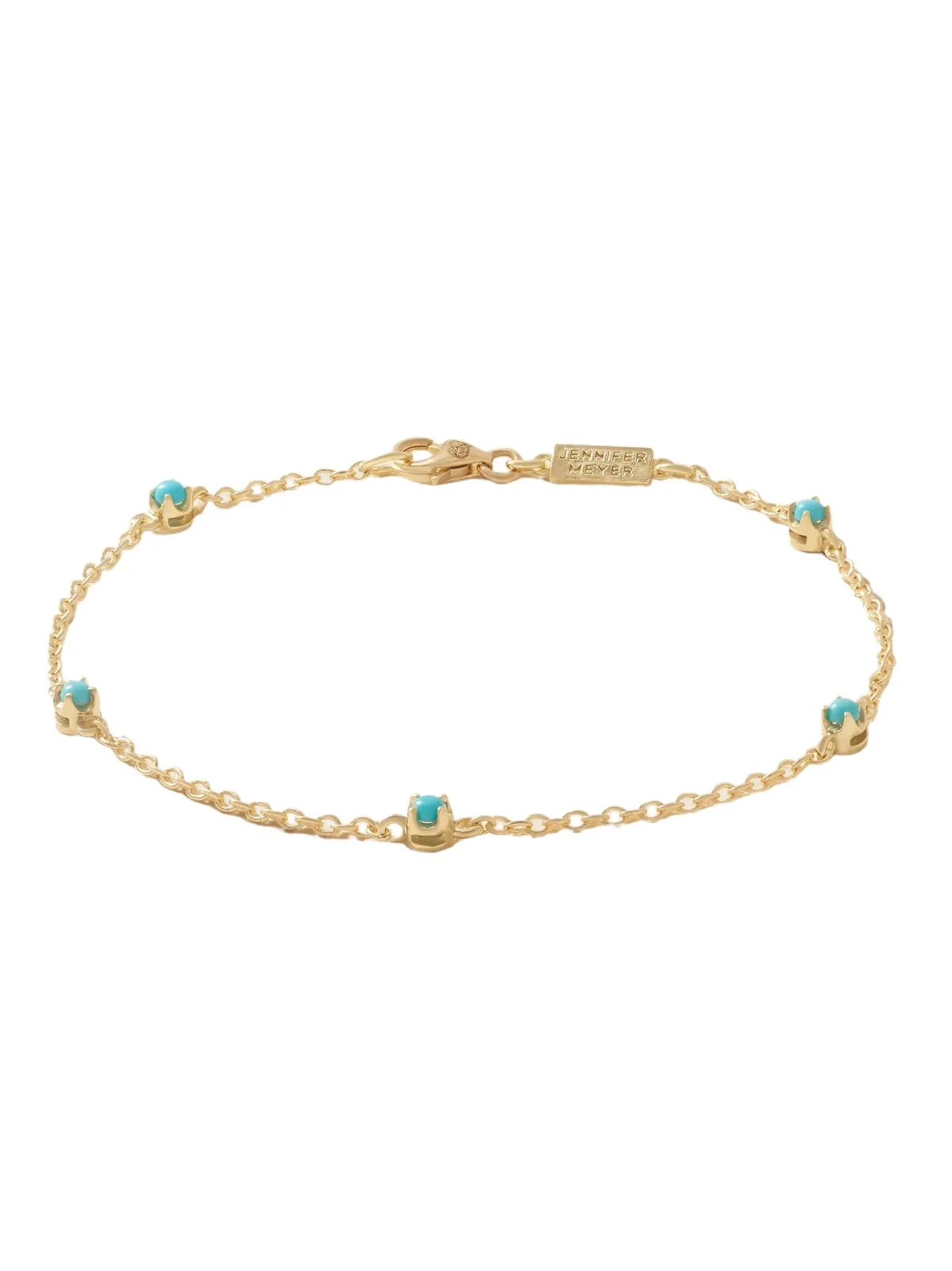 Jennifer Meyer 5 Illusion 18-karat Gold Turquoise Bracelet