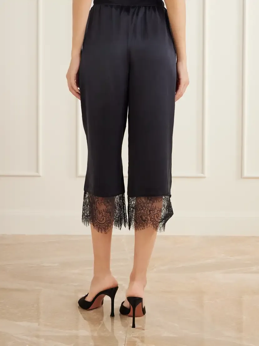 Posse Blake Lace-trimmed Silk-satin Straight-leg Pants | Thumbnail 4 Posse Blake Lace-trimmed Silk-satin Straight-leg Pants | Thumbnail 4