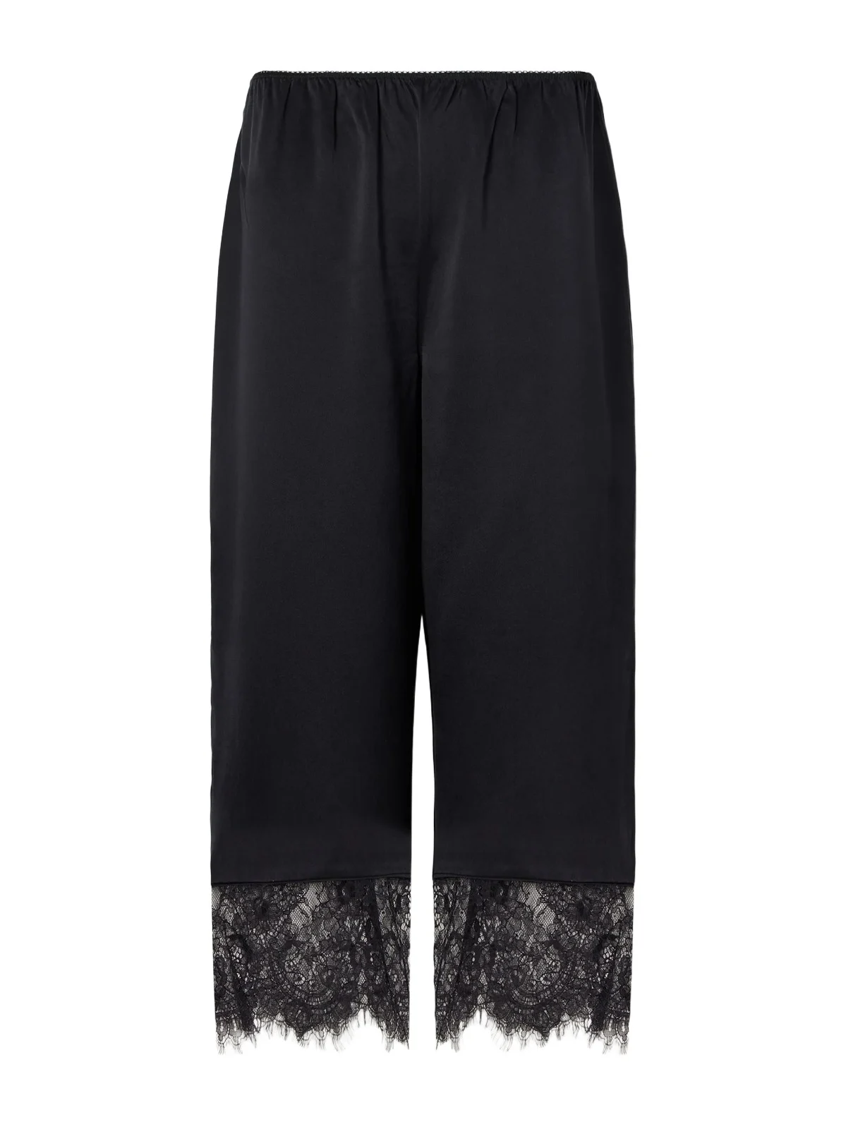 Blake Lace-trimmed Silk-satin Straight-leg Pants Blake Lace-trimmed Silk-satin Straight-leg Pants