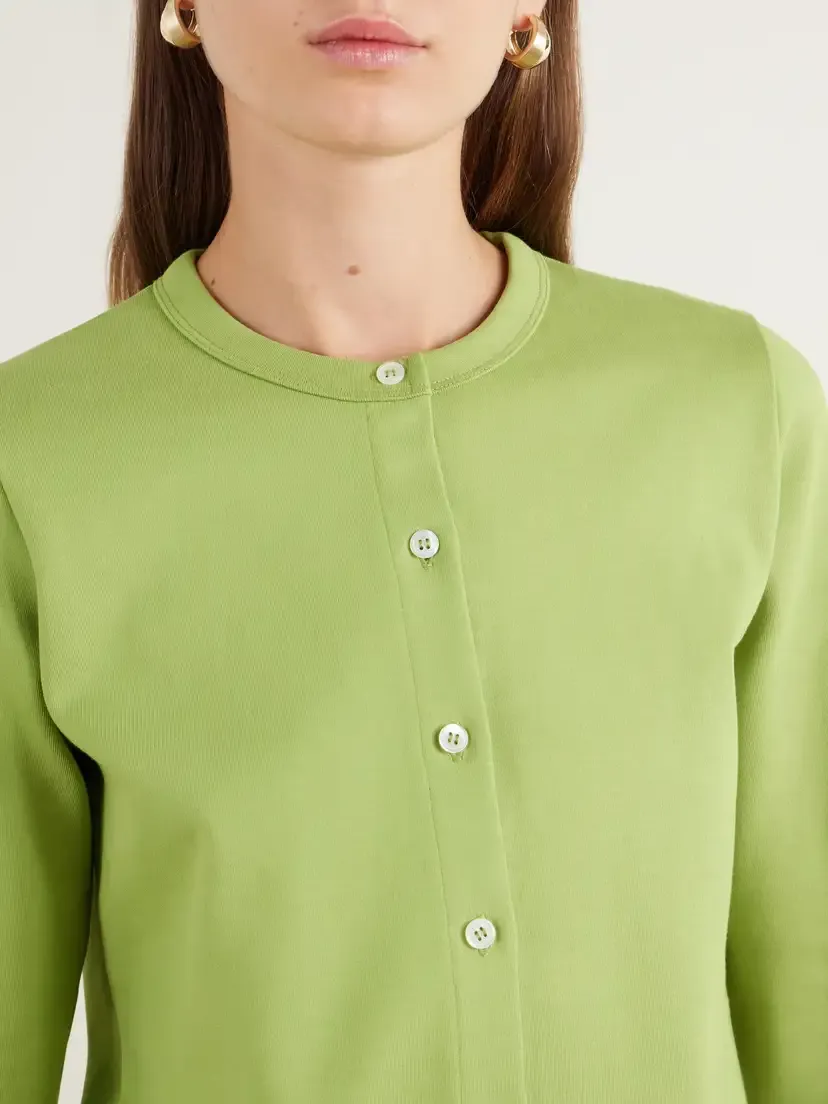 FLORE FLORE Poppy Organic Cotton-jersey Cardigan | Thumbnail 5