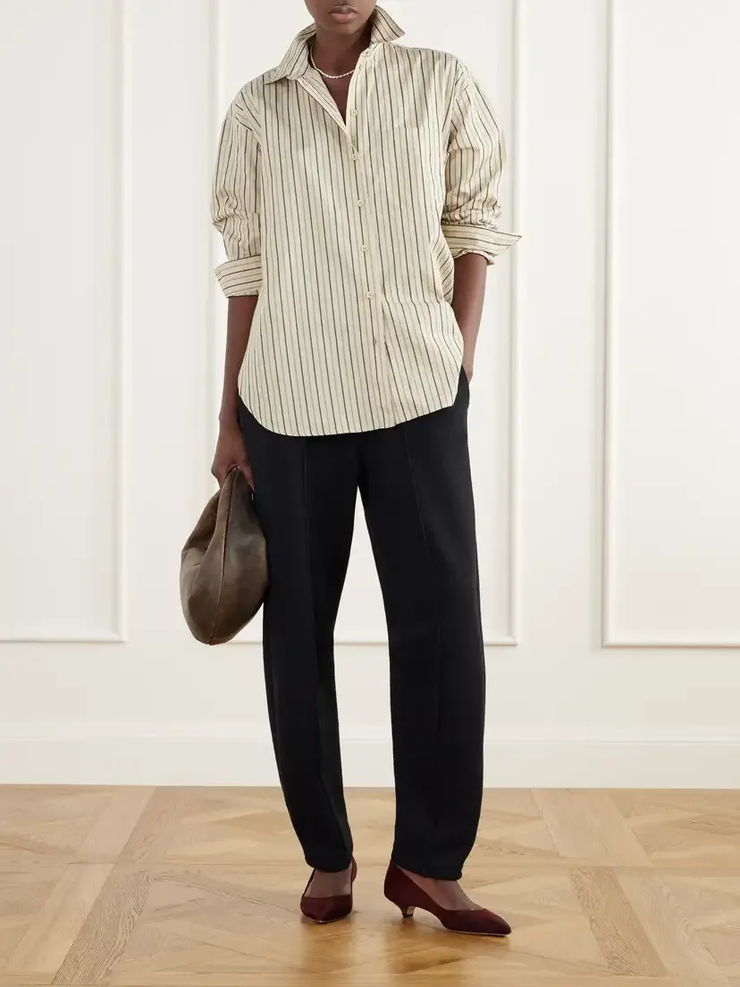 Jamie Haller The Essential Drop-tail Striped Cotton-poplin Shirt | Thumbnail 2