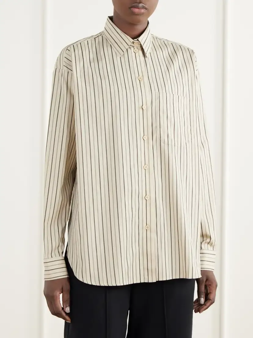 Jamie Haller The Essential Drop-tail Striped Cotton-poplin Shirt | Thumbnail 3