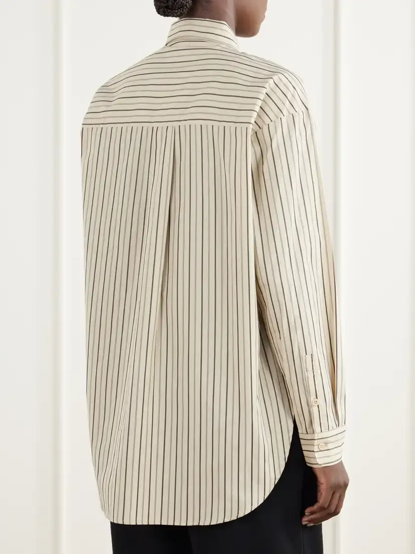 Jamie Haller The Essential Drop-tail Striped Cotton-poplin Shirt | Thumbnail 4