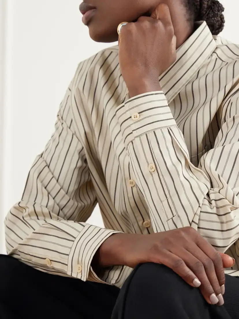 Jamie Haller The Essential Drop-tail Striped Cotton-poplin Shirt | Thumbnail 5