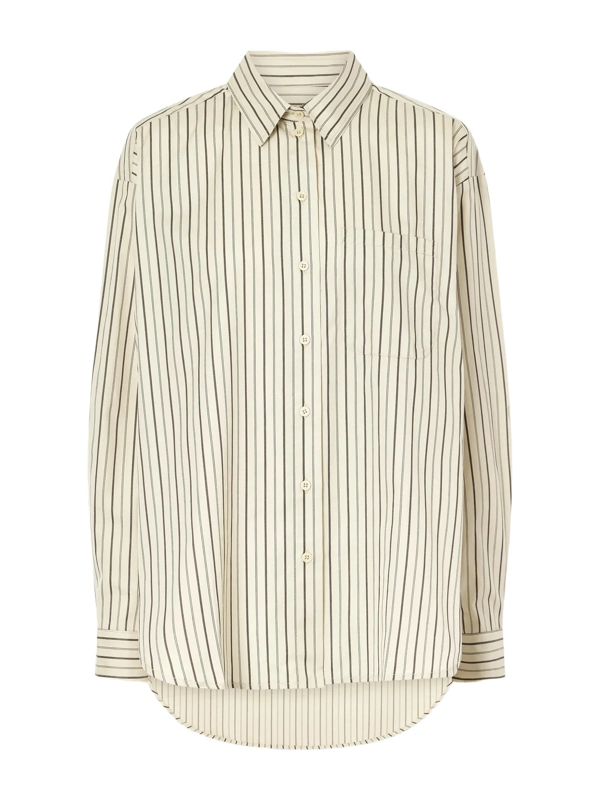 Jamie Haller The Essential Drop-tail Striped Cotton-poplin Shirt