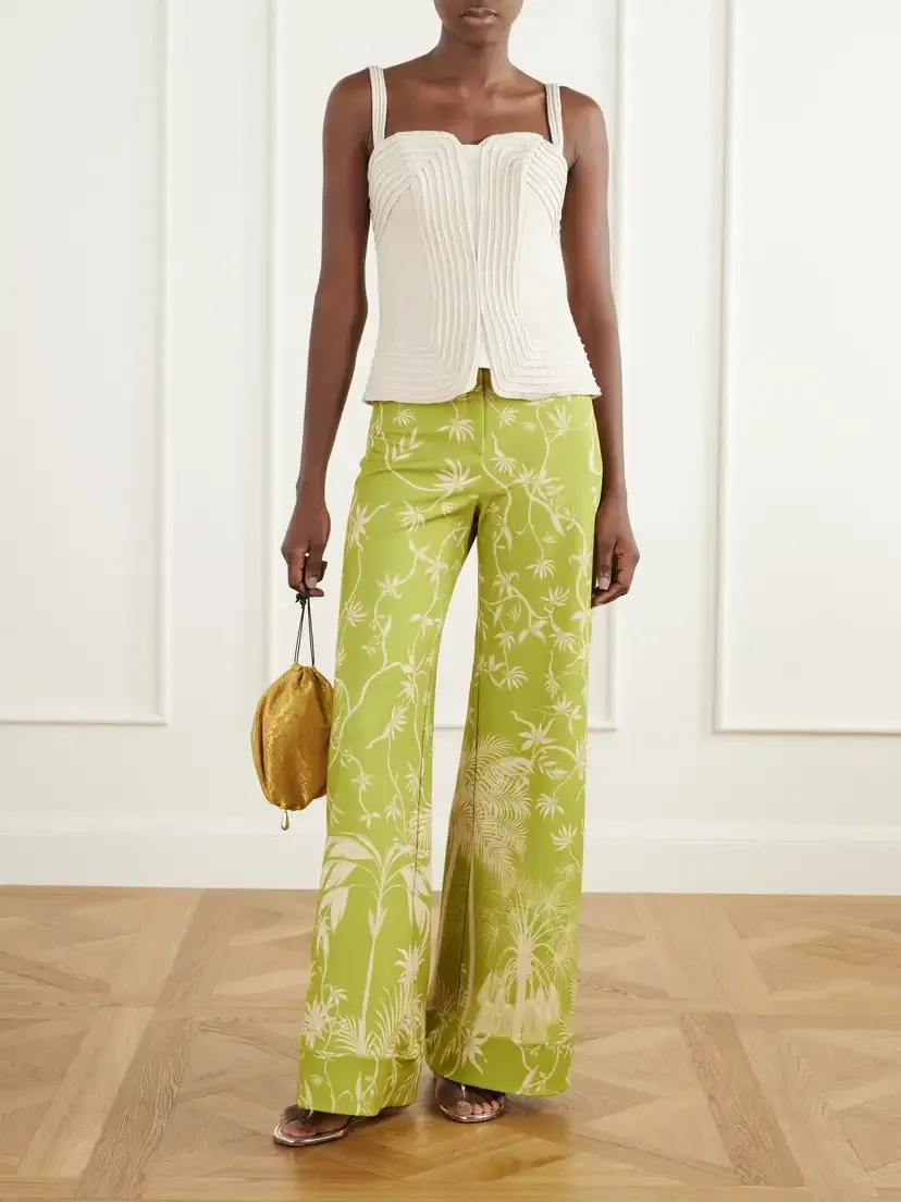 ANDRES OTALORA Con Ella Printed Satin Wide-leg Pants | Thumbnail 2 ANDRES OTALORA Con Ella Printed Satin Wide-leg Pants | Thumbnail 2